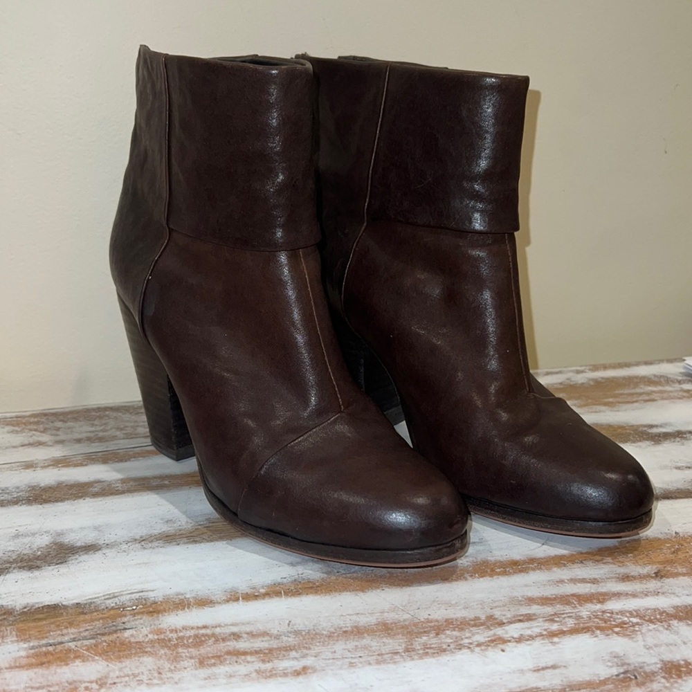 Rag and Bone brown leather Newbury boots size 39